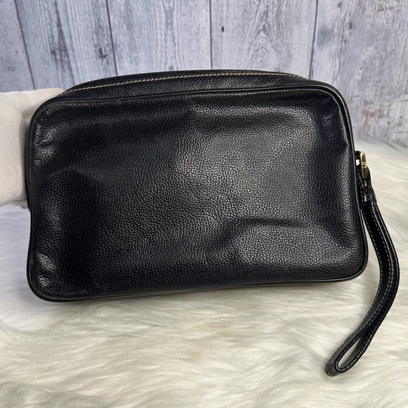 DUNHILL leather clutch bag in black - Picture 4 of 17